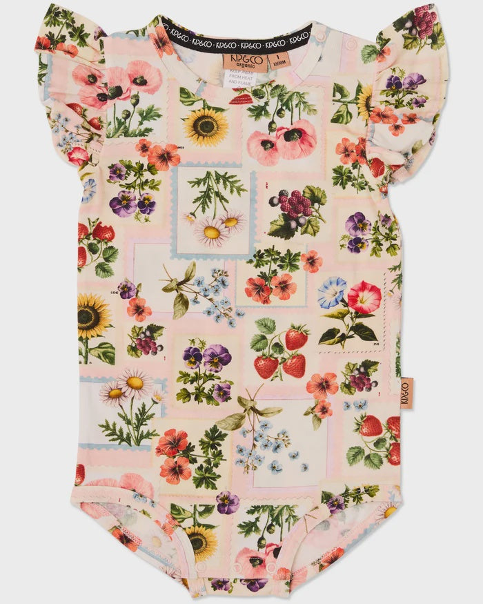 Sweet Life Organic Short Sleeve Frill Romper