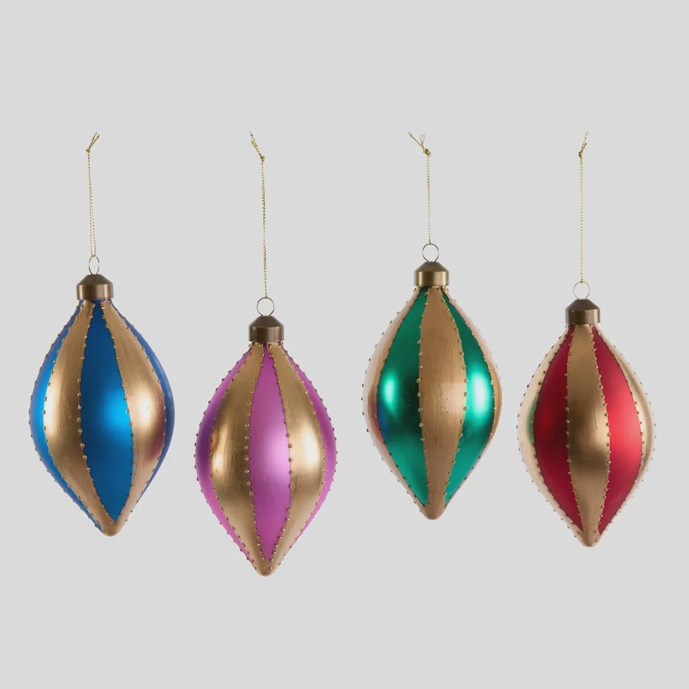 Carnival Teardrop Baubles Set