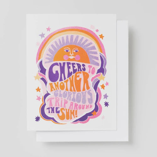 Trip Around The Sun - Risograph Card