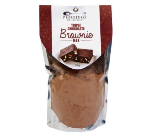 Puddings On The Ritz Triple Choc Brownie Mix 560g