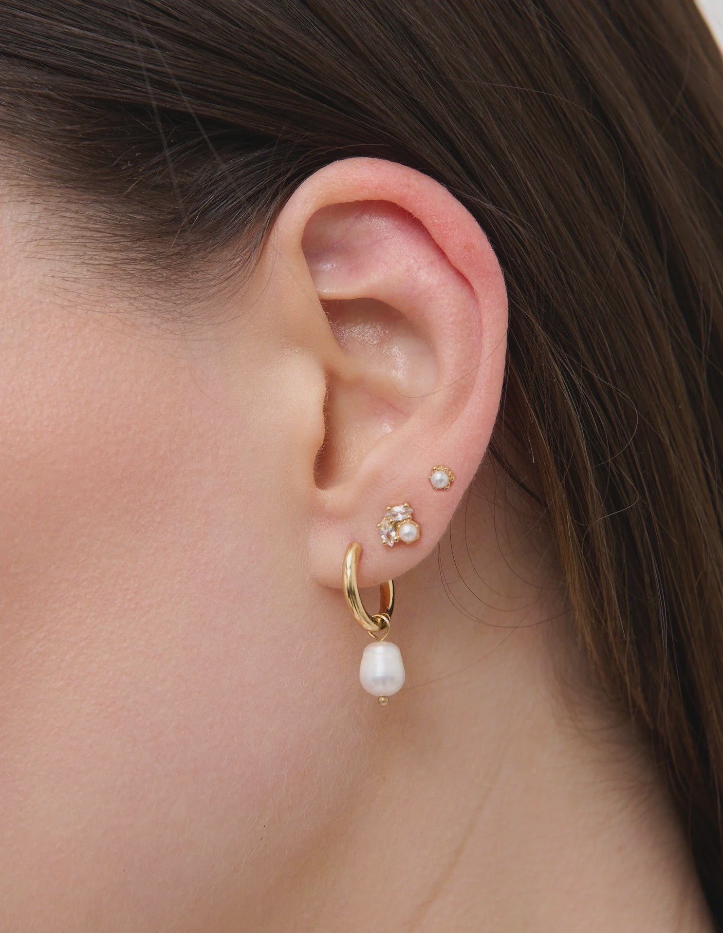 Venus Gold Stacker Earring Set