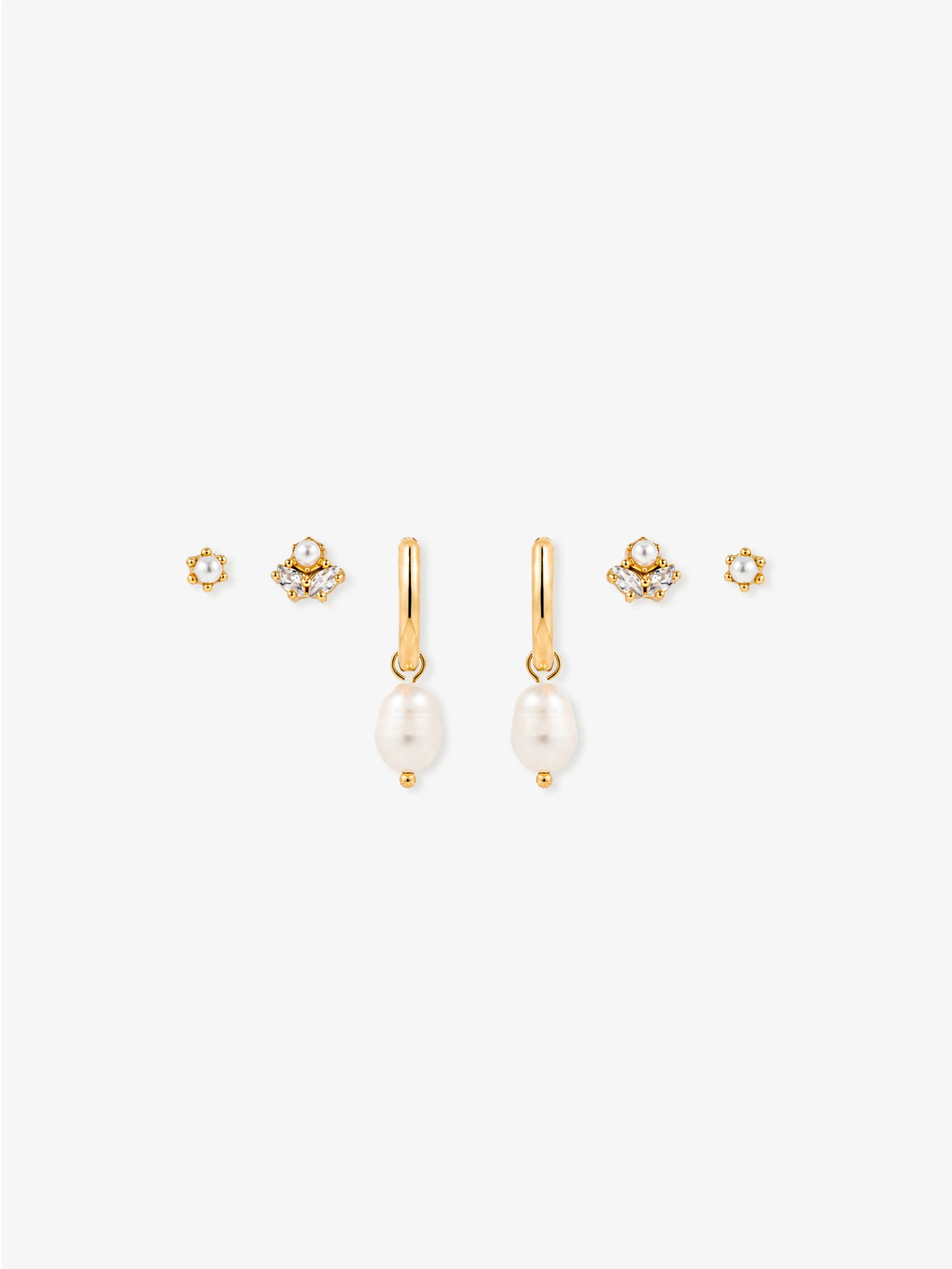 Venus Gold Stacker Earring Set