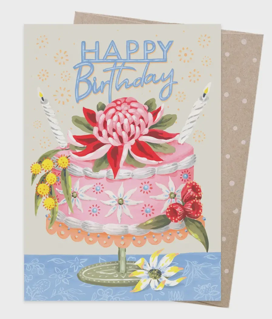 Earth Greetings Waratah Wishes Greeting Card