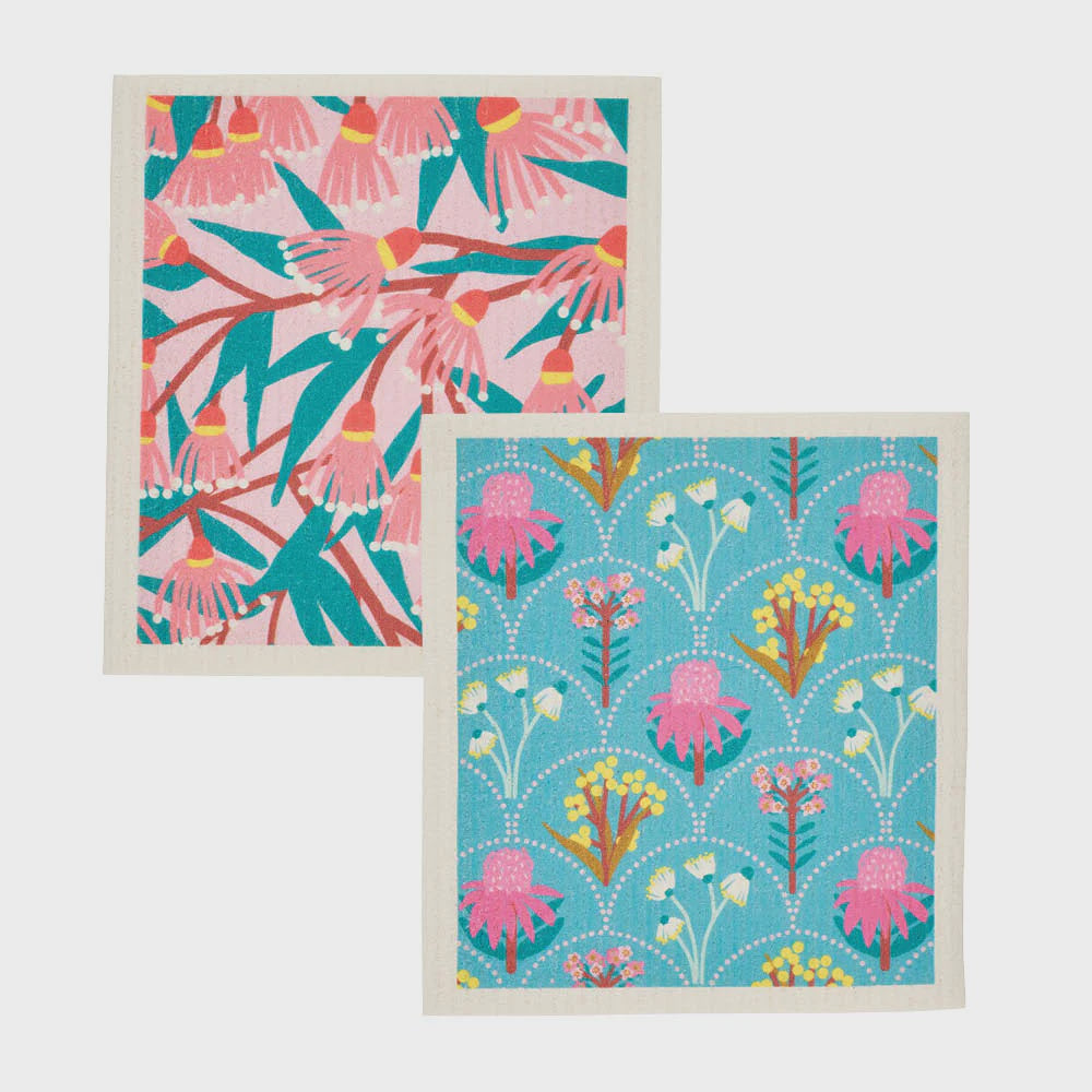 Swedish Style Dish Cloth - Wildflower/Blossom Branches