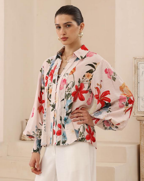 Winter Floral Blouse