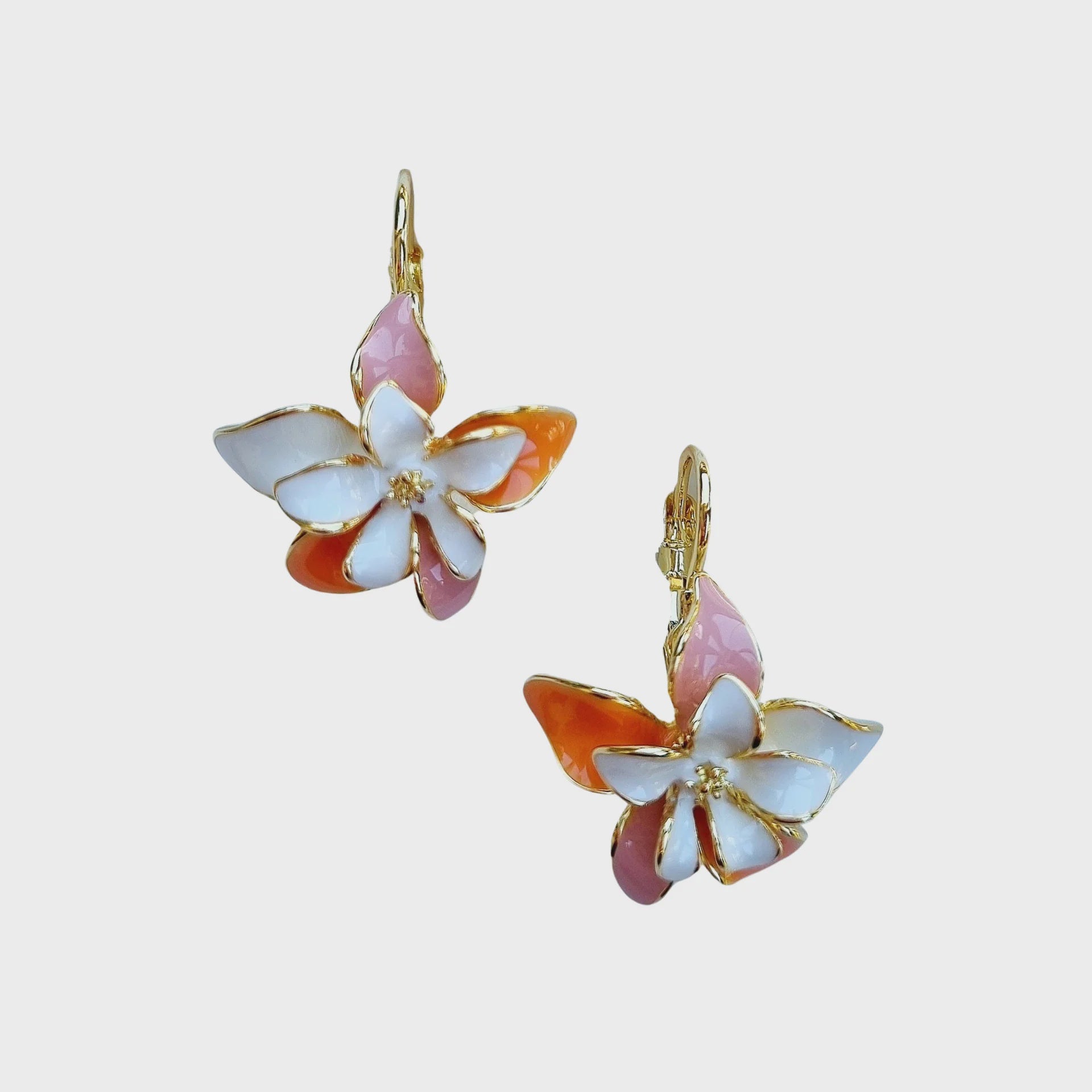 Yasmin Enamel Flower Earrings