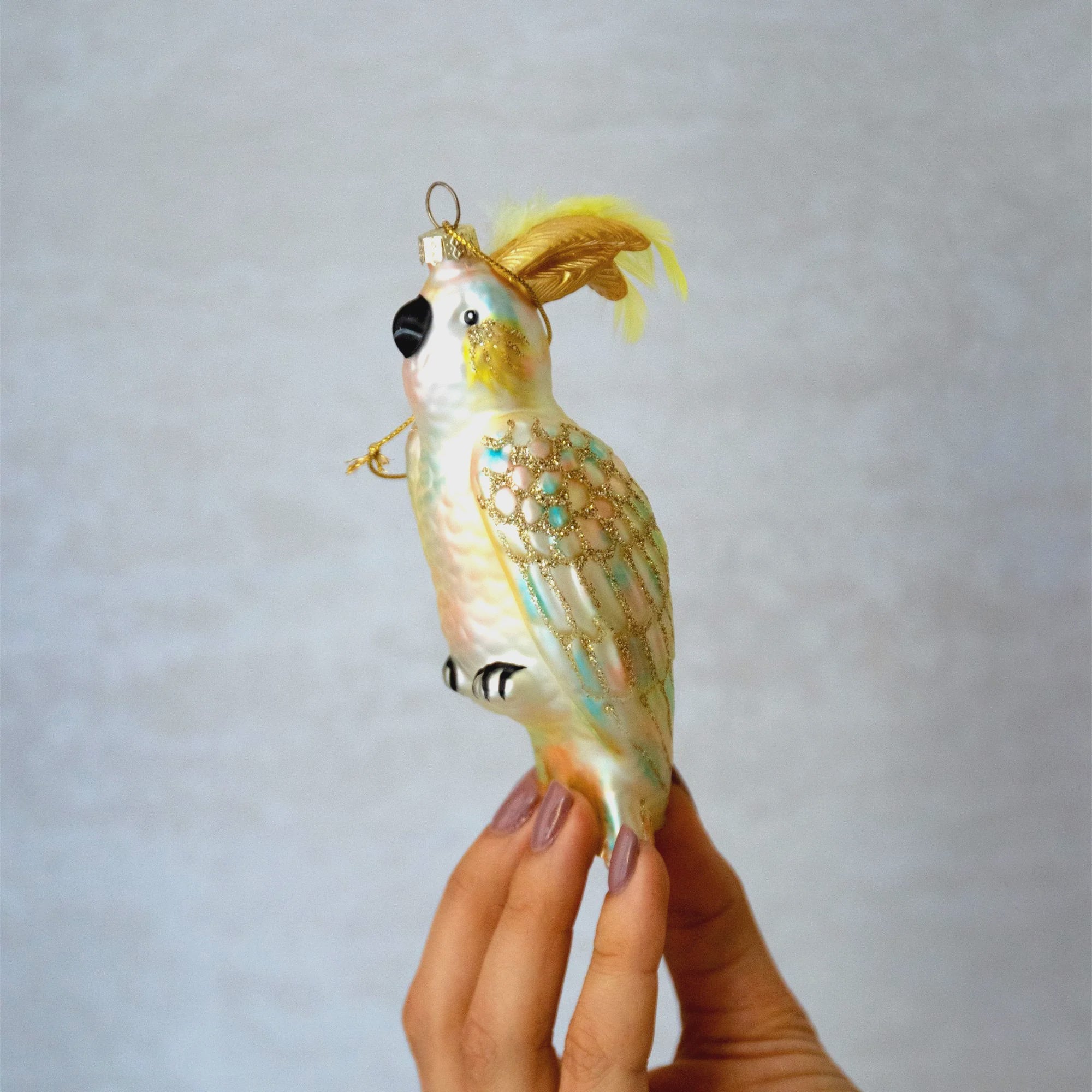 3D Glass Ornament Cockatoo