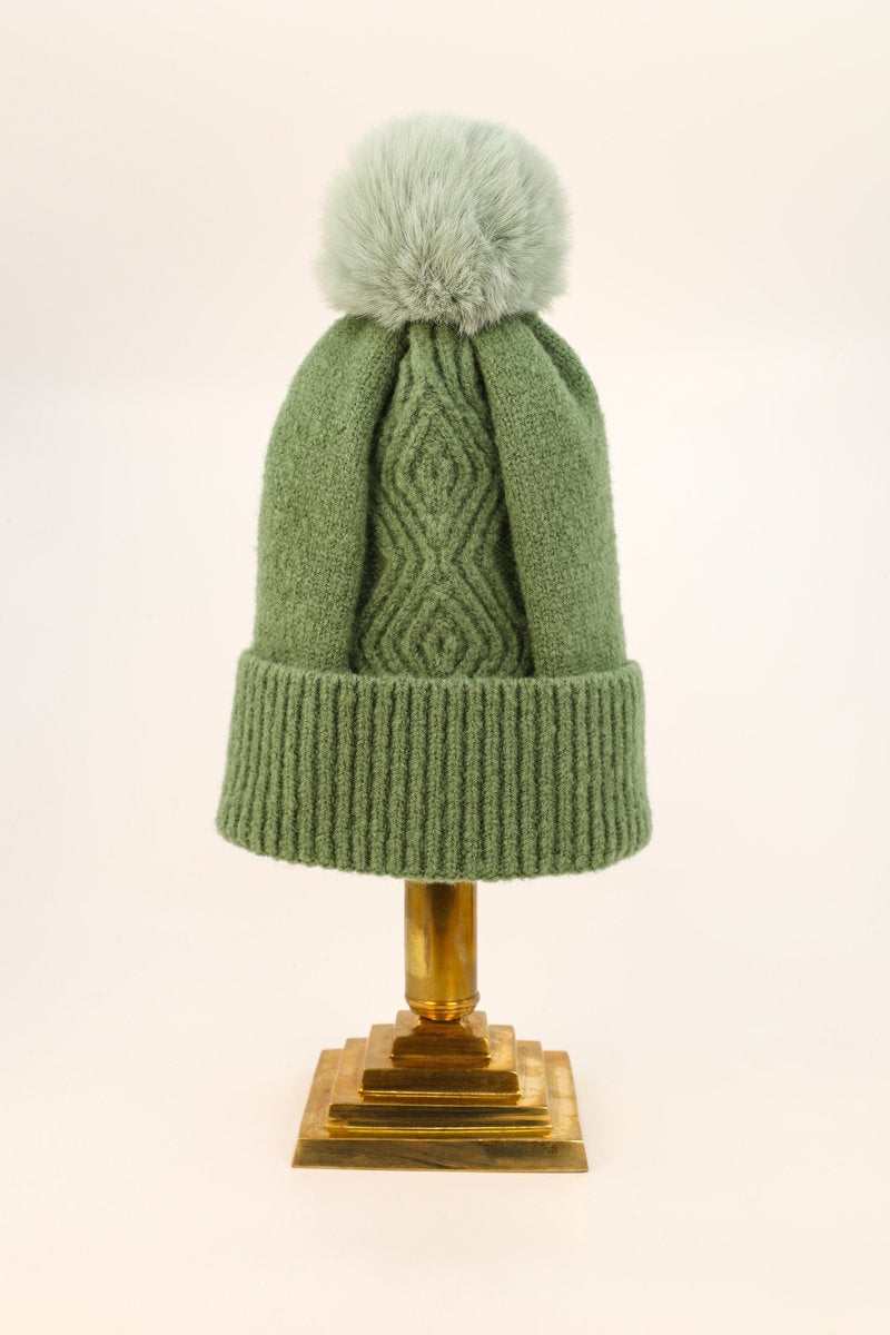Ingrid Bobble Hat - Sage