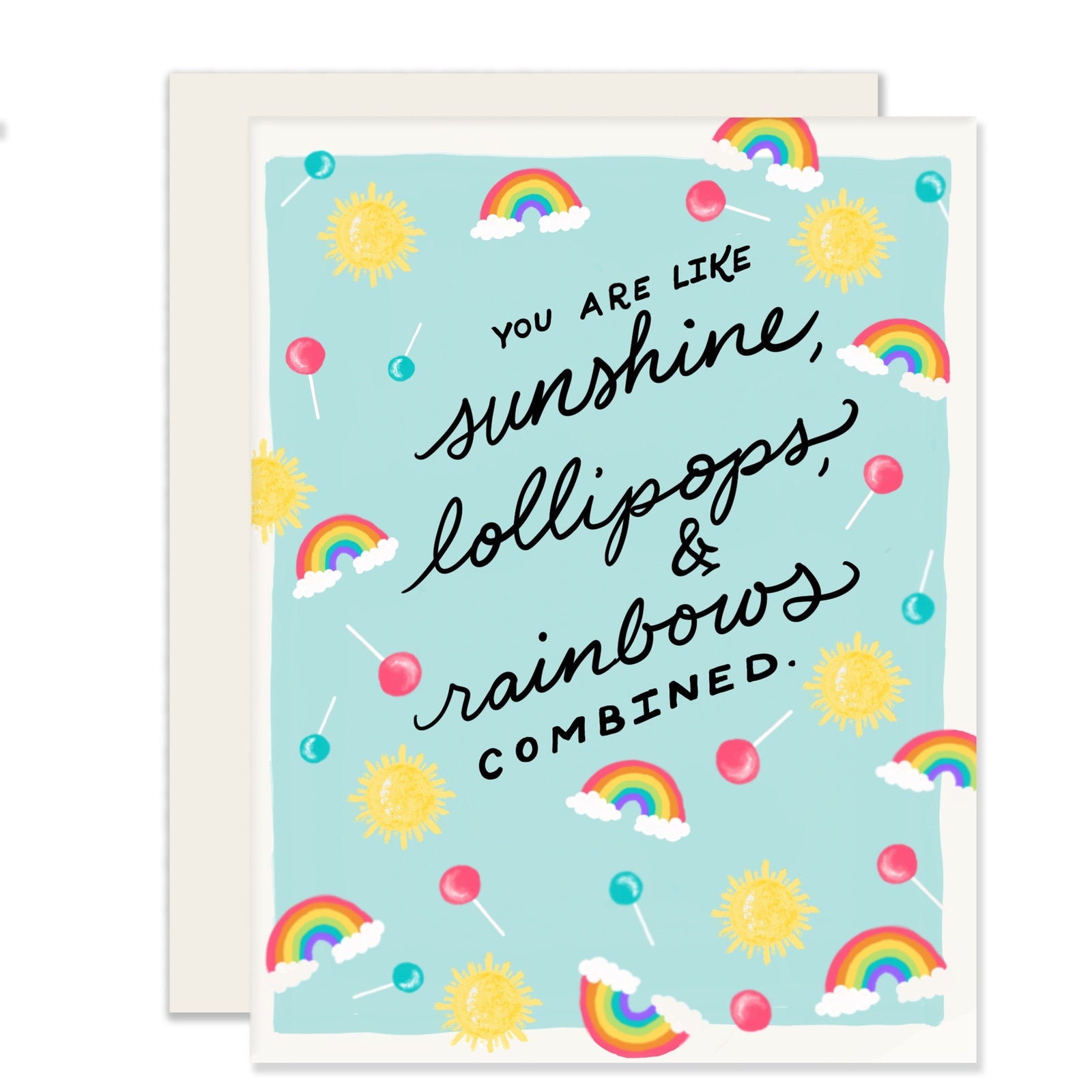 Lollies & Rainbows Greeting Card