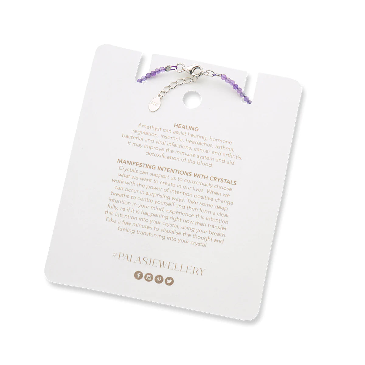 Amethyst celestial gem bracelet