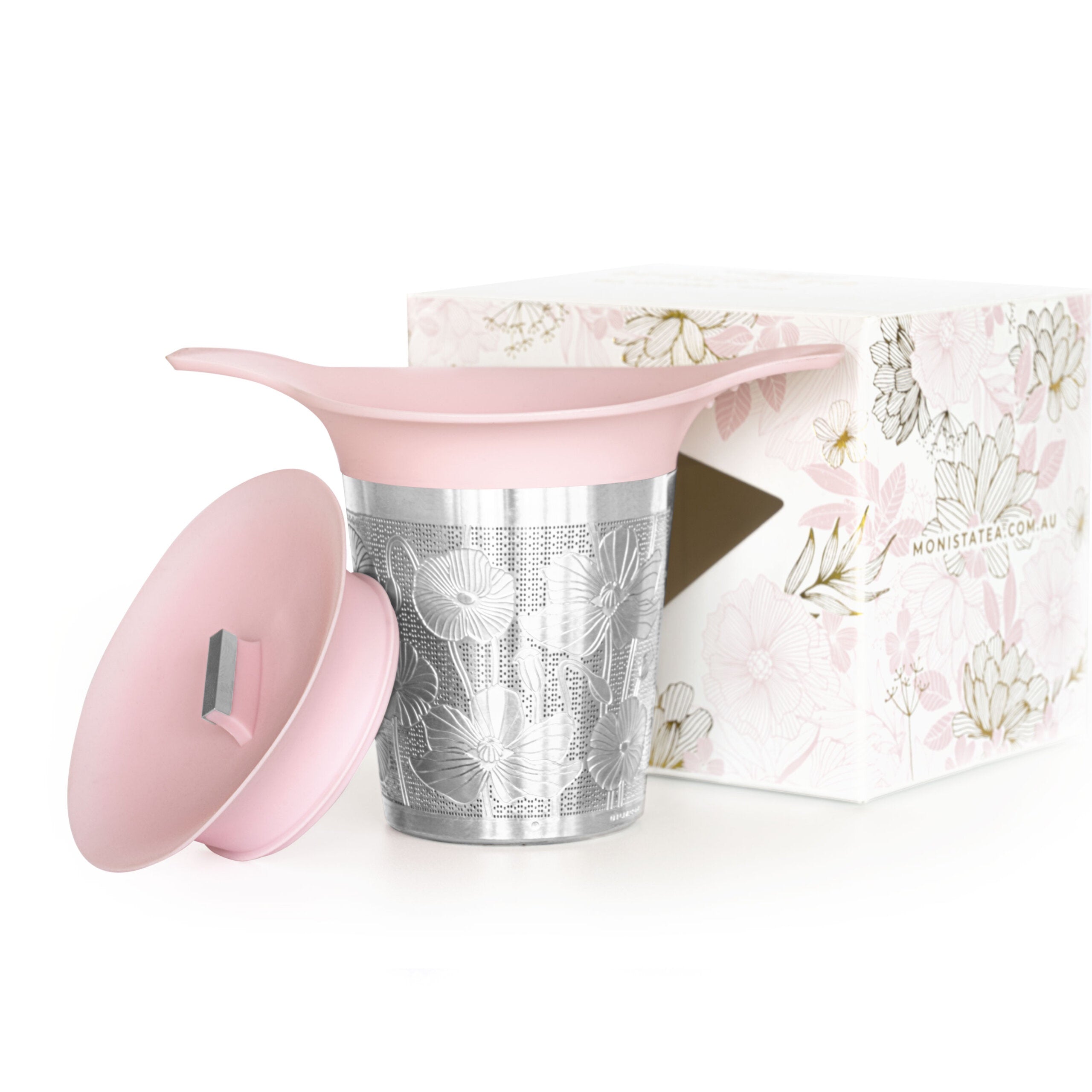 Monista Tea Co Basket Tea Infuser Pink