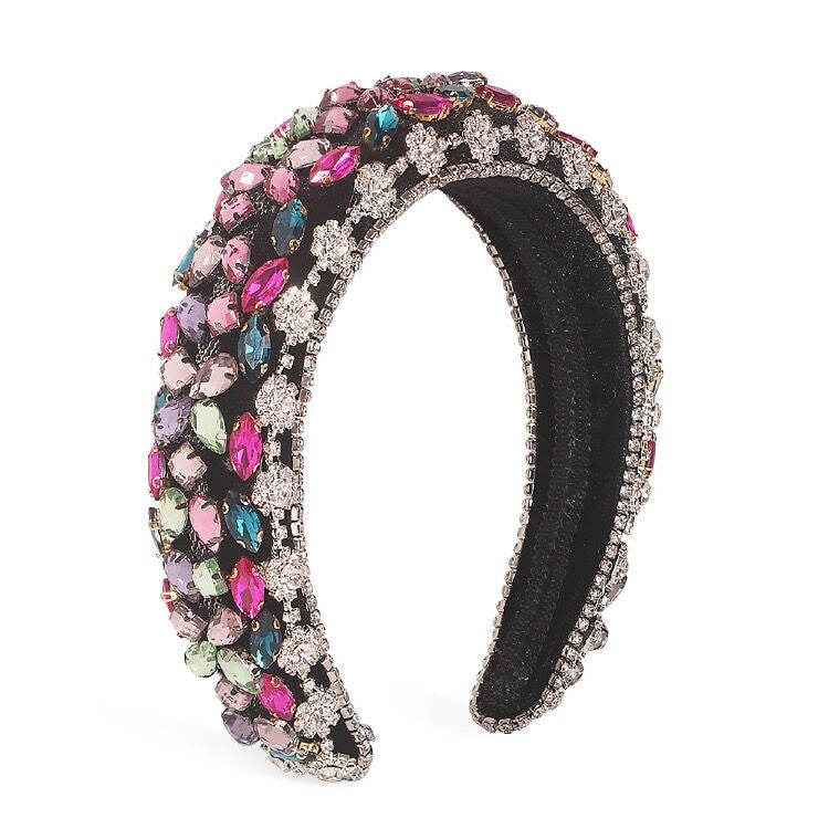Bejewelled Padded Headband - Multi