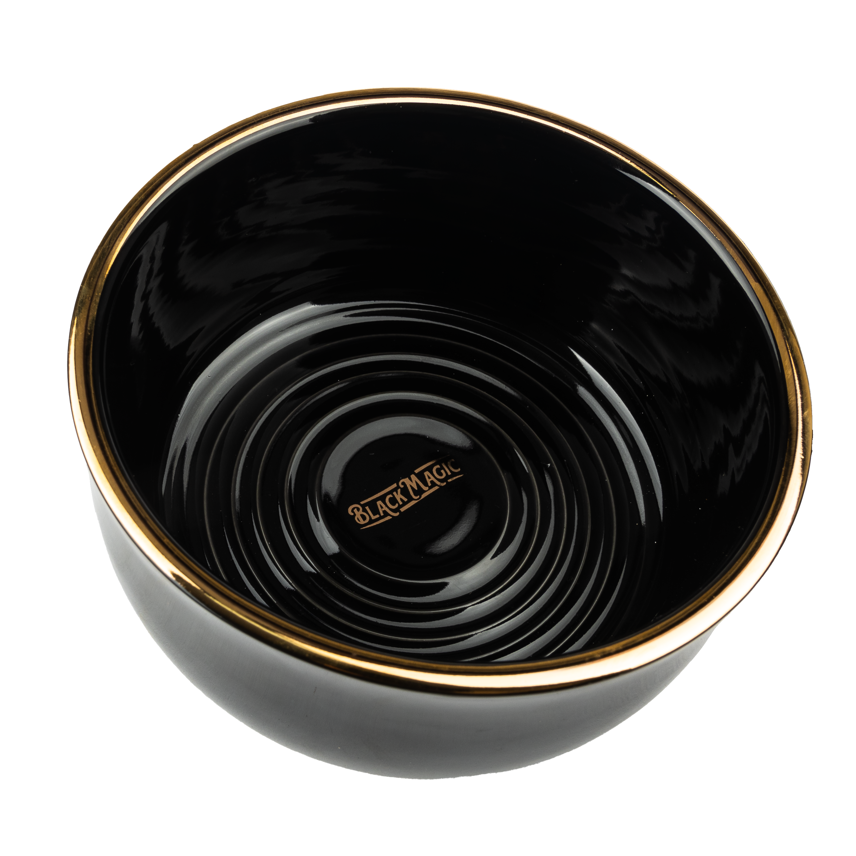 Black Magic Organic Shaving Bowl (24k gilded gold)