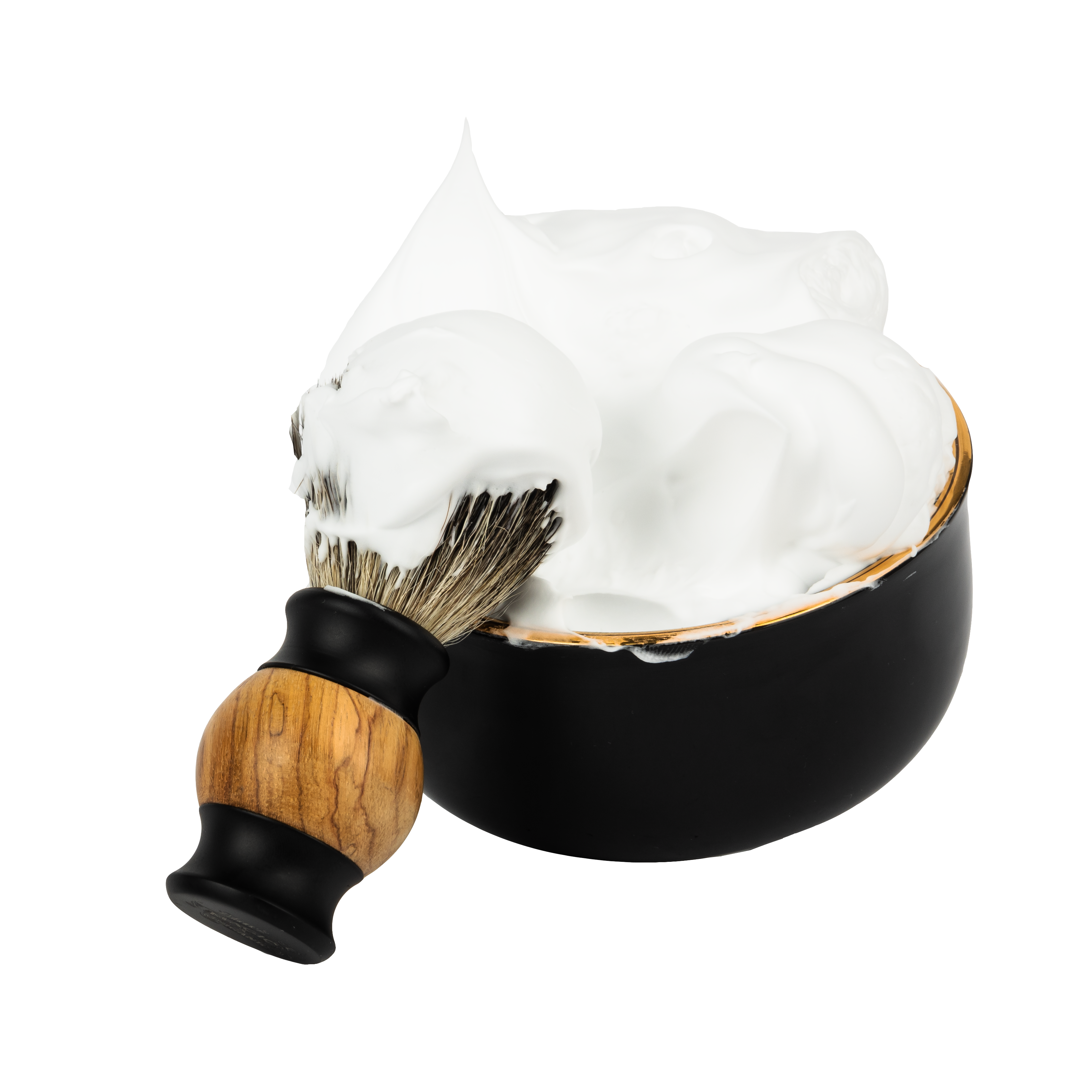 Black Magic Organic Shaving Bowl (24k gilded gold)