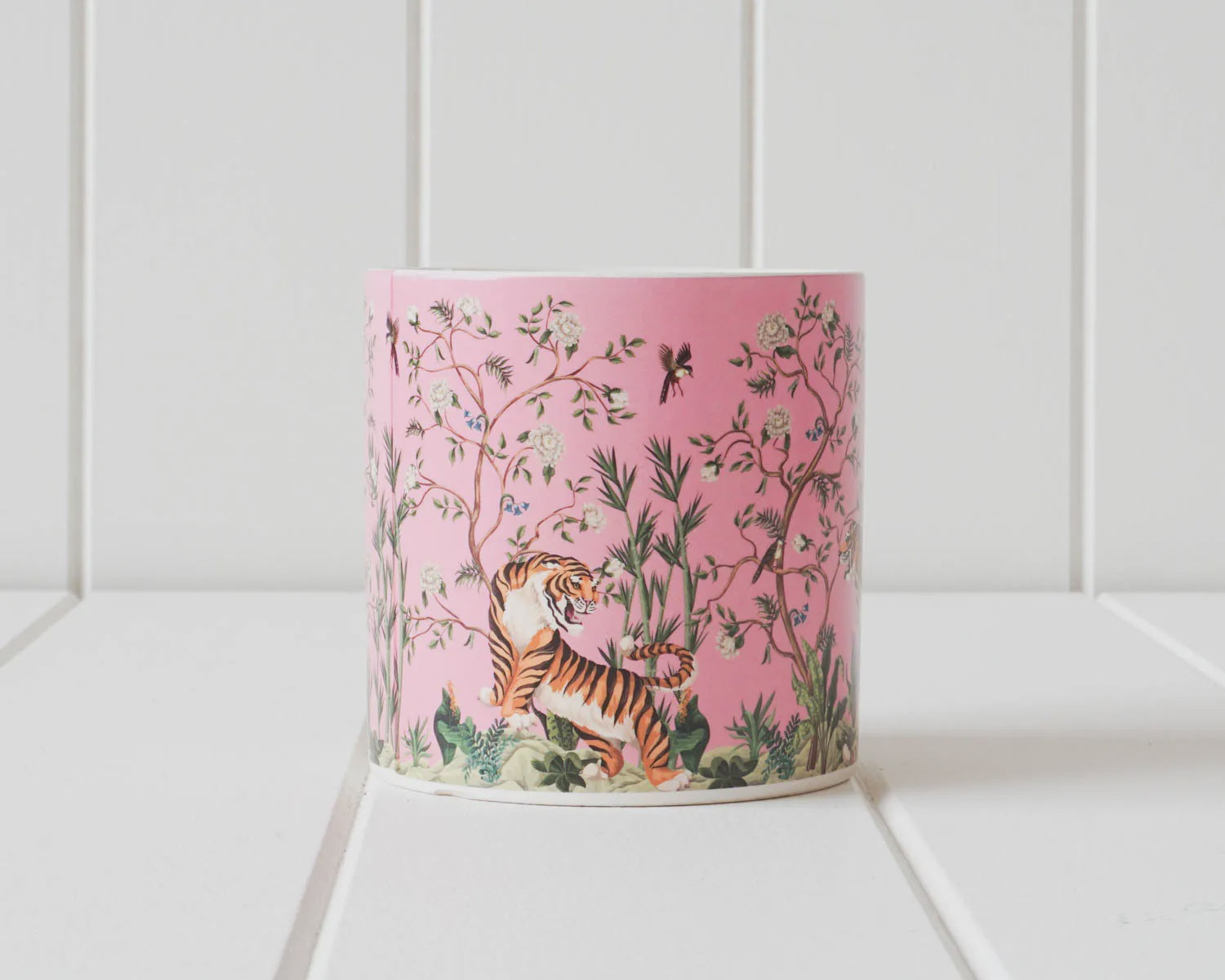 Ceramic Pot - Modern Chinoiserie Tiger - Medium - 10x10