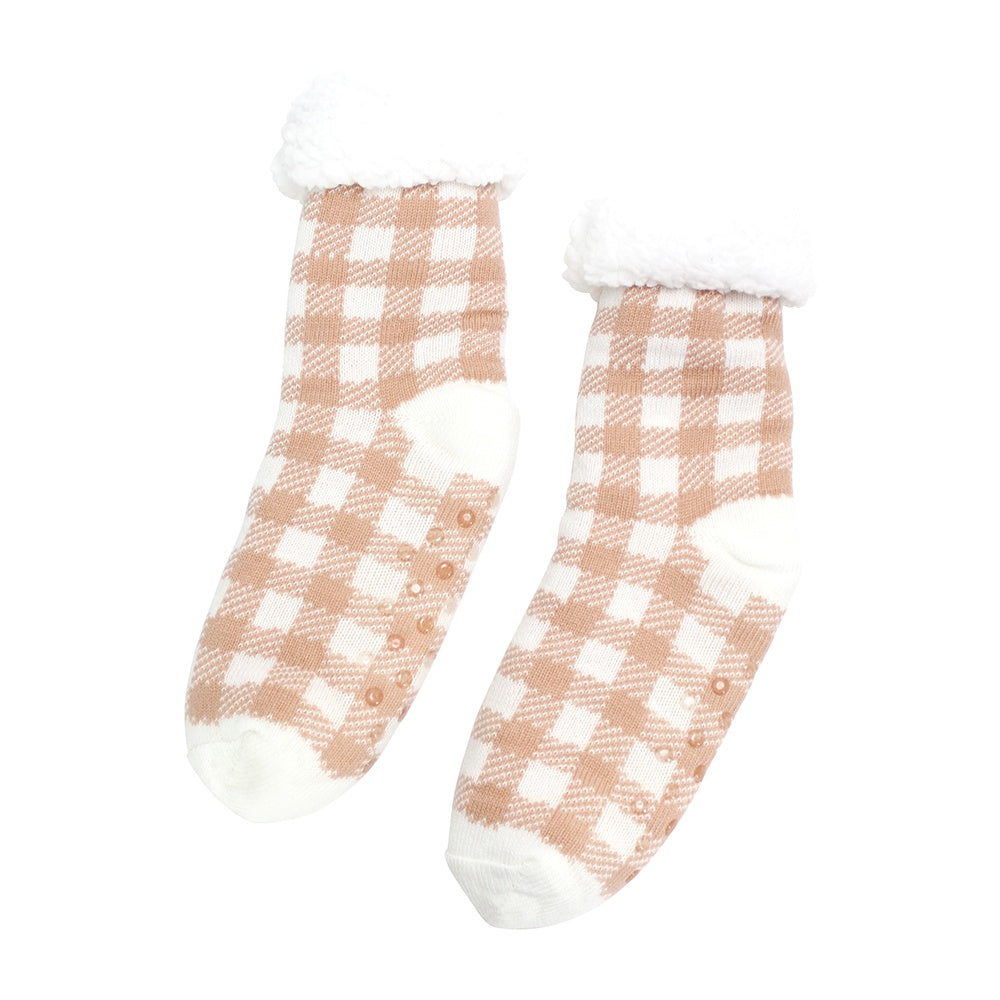 Clay Gingham Sock