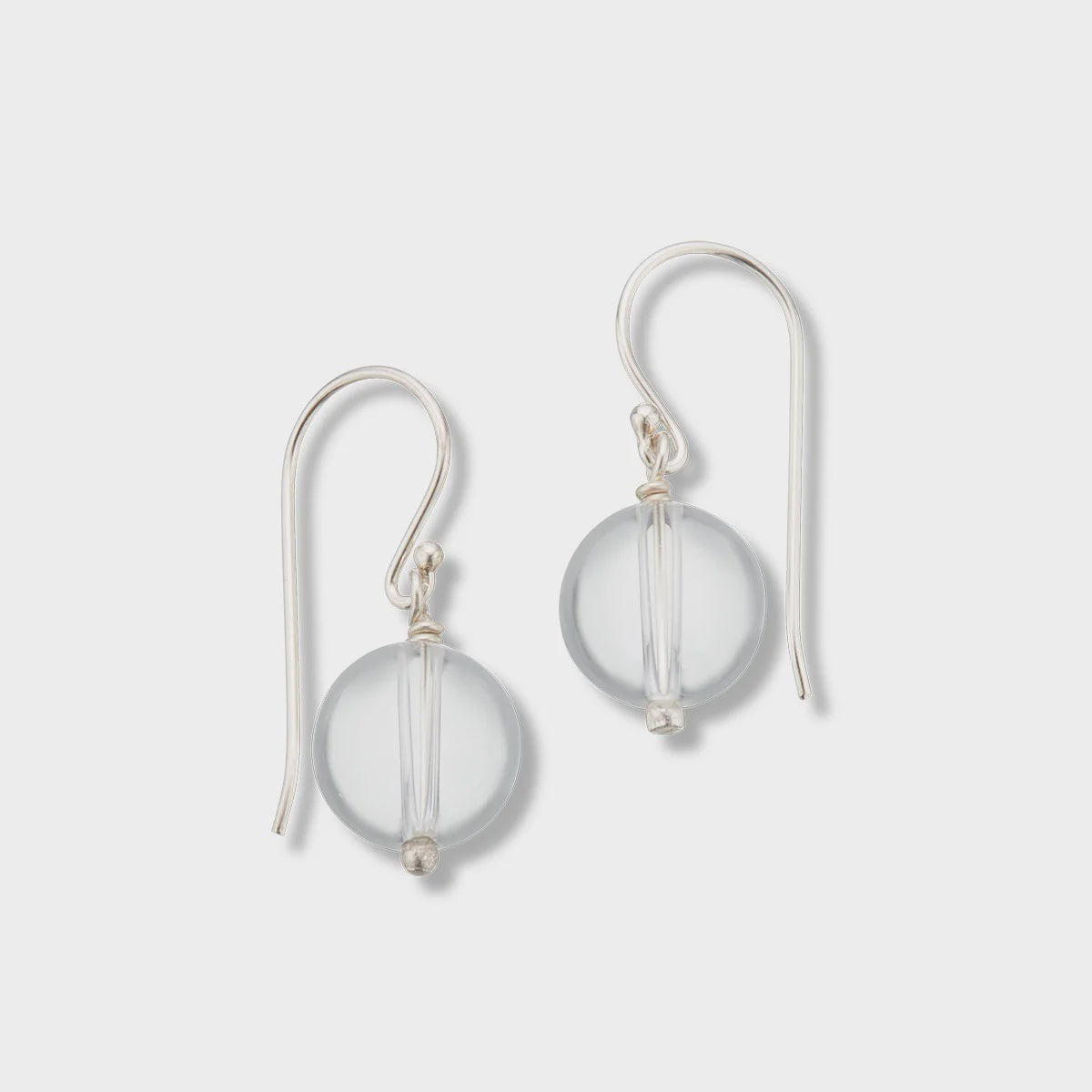 Crystal quartz healing gem earrings