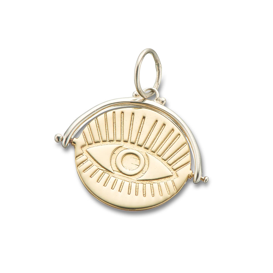 Evil eye and hamsa protection spinner charm