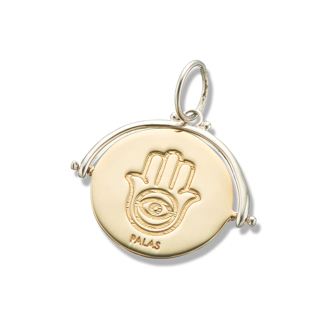 Evil eye and hamsa protection spinner charm