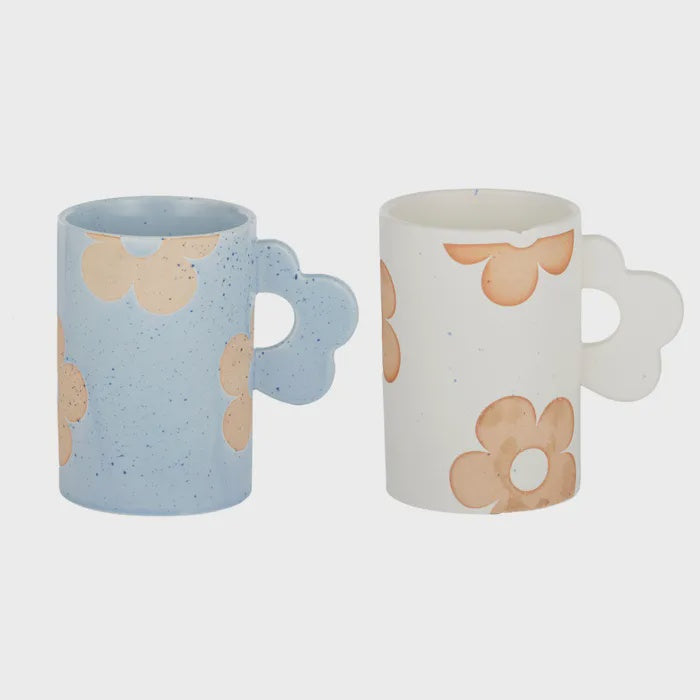 Flower Child Ceramic Mug White