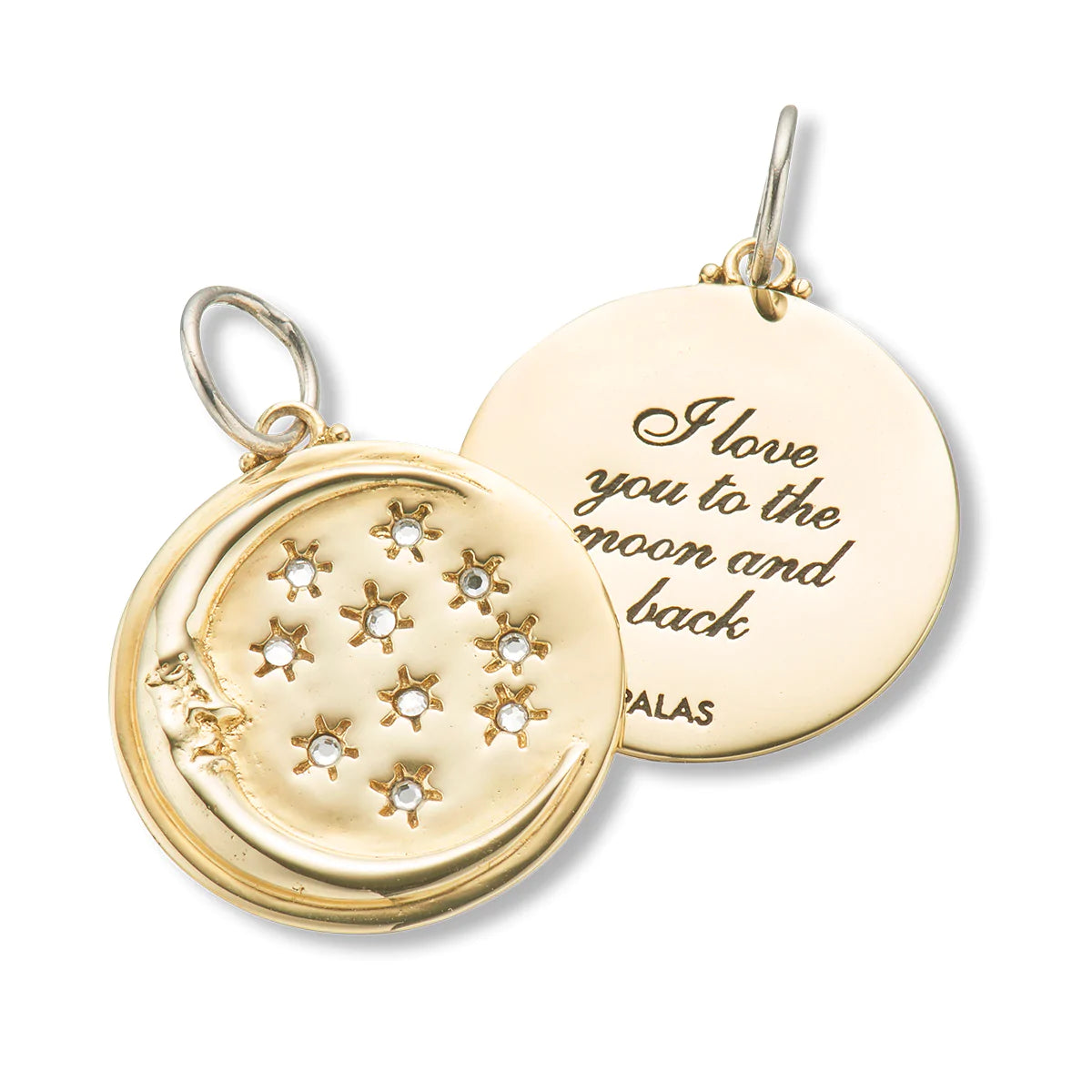 Glistening moon charm