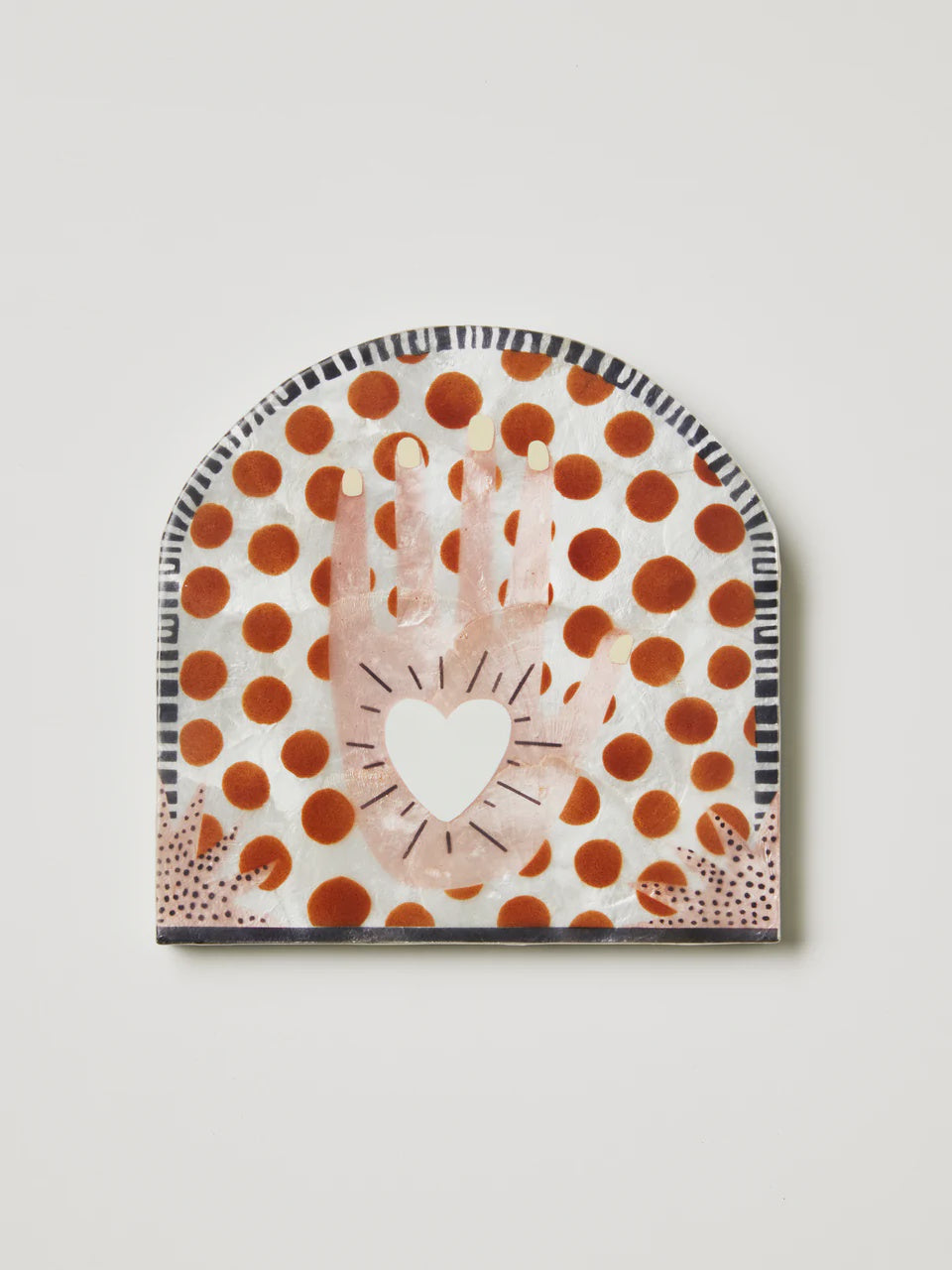 Wall Art Hand Arch Pink & Brown