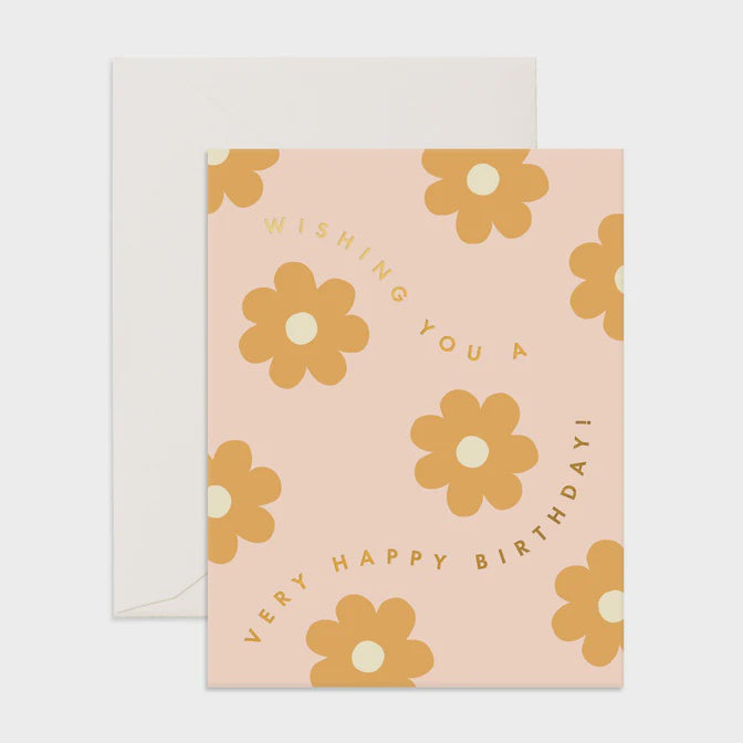 Happy Birthday Daisy Chain Greeting Card