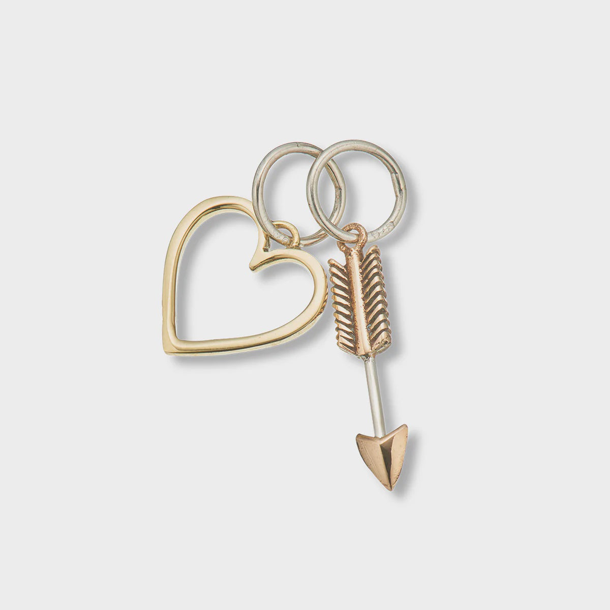 Heart and arrow charm (pair)