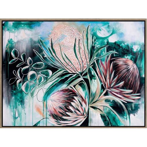 Springtime Blooms Framed Canvas Print 120x90