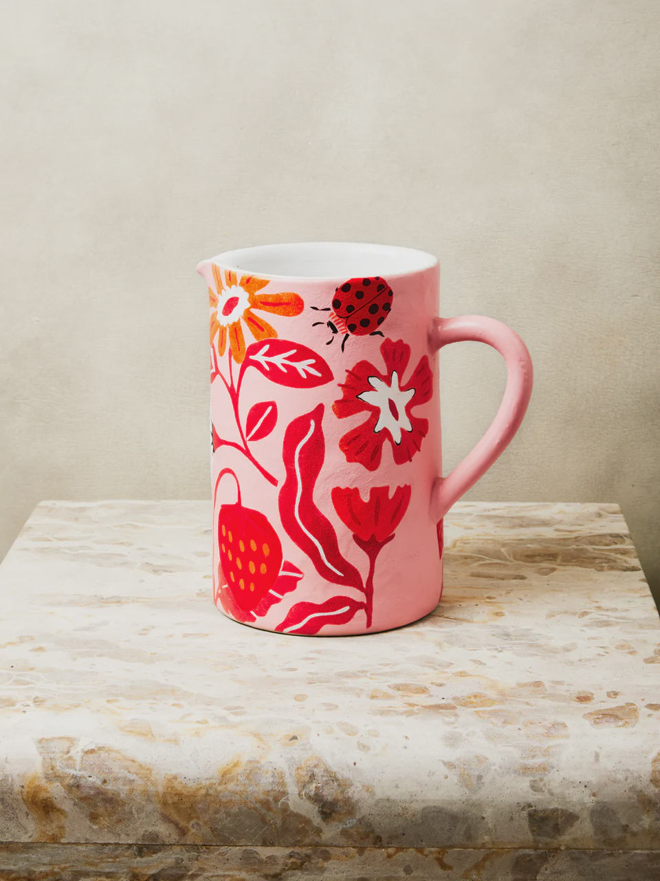 Jones & Co Meadow Jug Pink