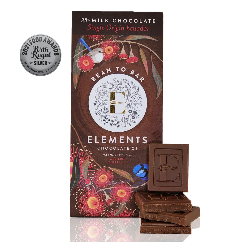 Elements Single Origin Ecuador 38% Milk Choc Bar