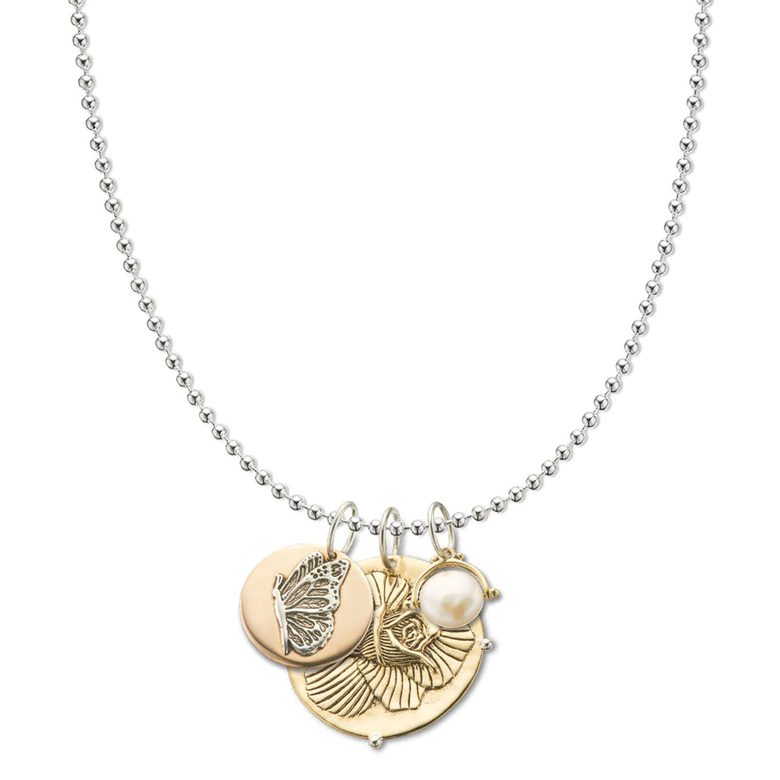 Pearl prosperity spinner charm