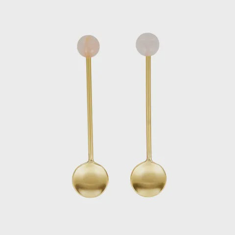Assemble Rose Quartz & Brass Spoons