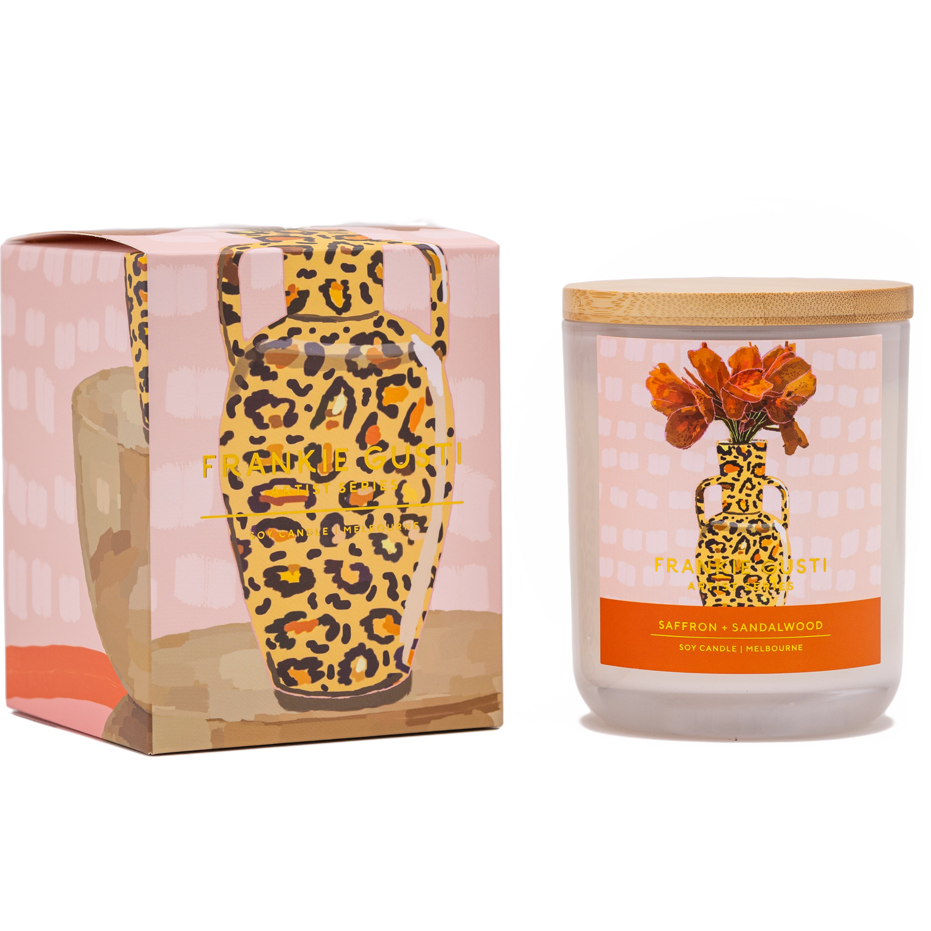 Franki Gusti Saffron + Sandalwood Soy Candle