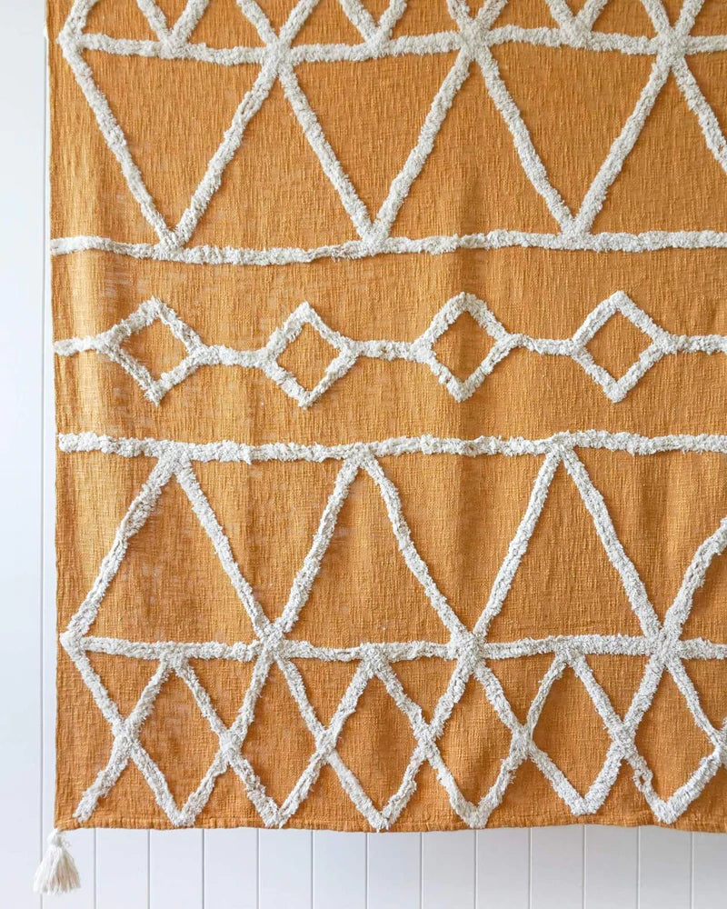 Arcadia Throw Blanket - Mustard