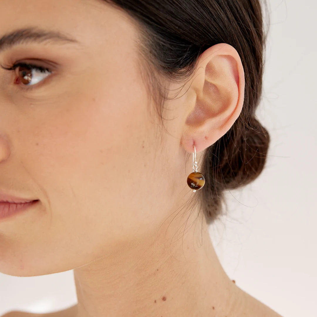 Tiger’s Eye Healing Gem Earrings