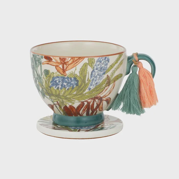 Umber Ceramic Mug & Coaster Set