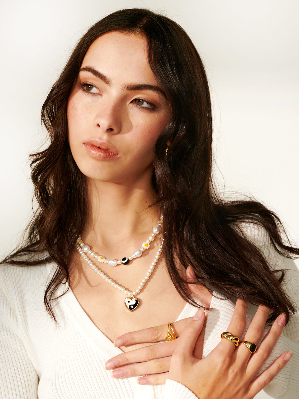 Ying Yang Beaded Necklace Set