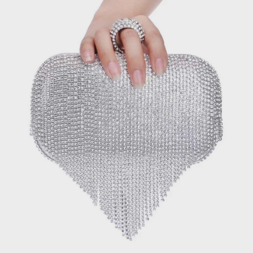 All That Glitters Clutch - Silver