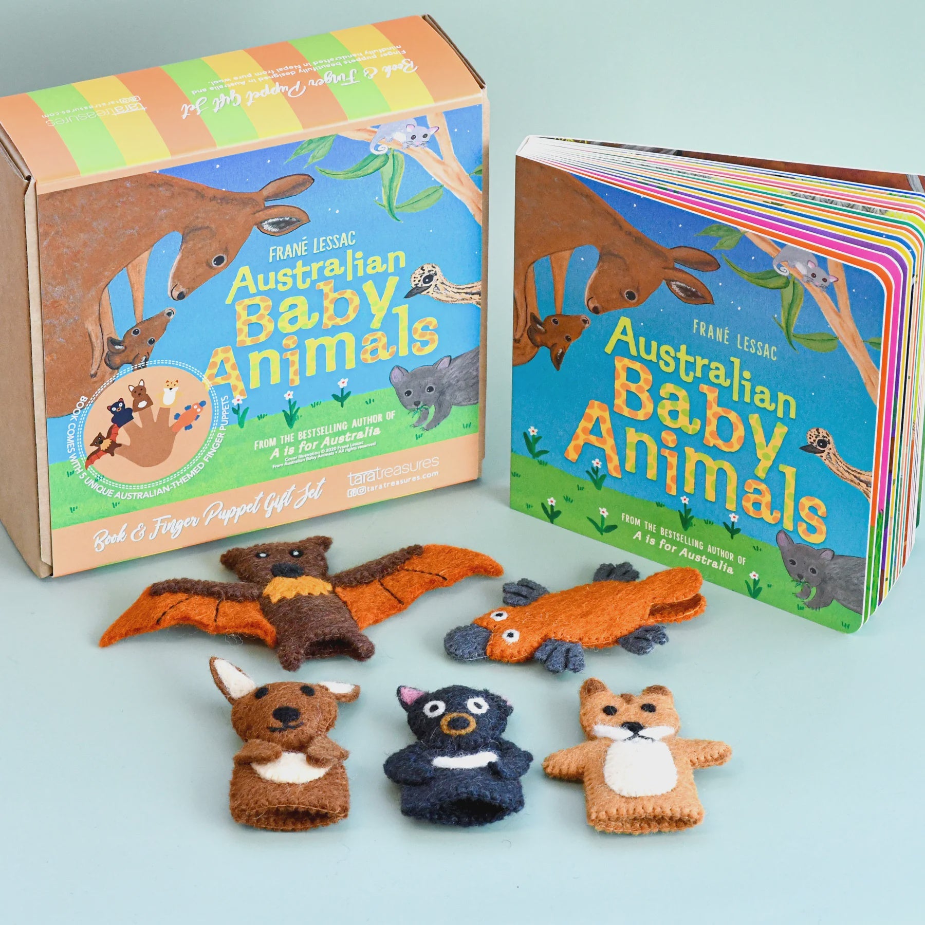 Book & Finger Puppet Set - Australian Baby Animals