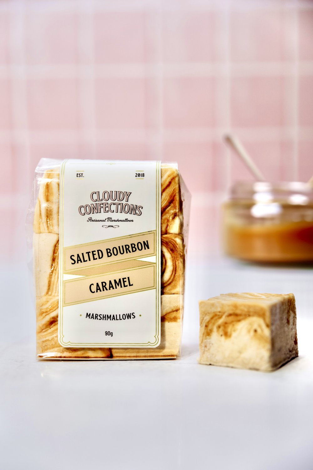 Cloudy Confections Salted Bourbon Caramel Marshmallows