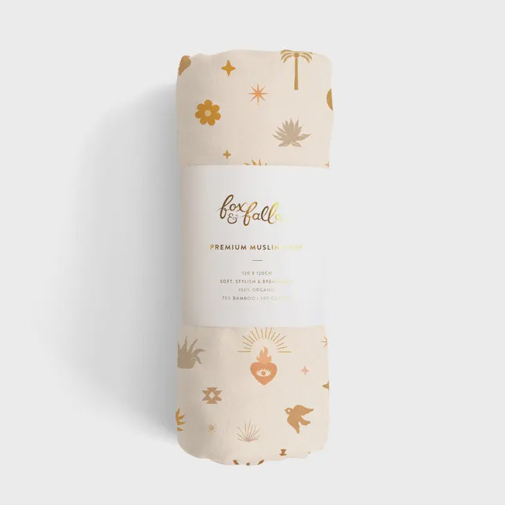 Organic Muslin Swaddle - Sacred Amulets
