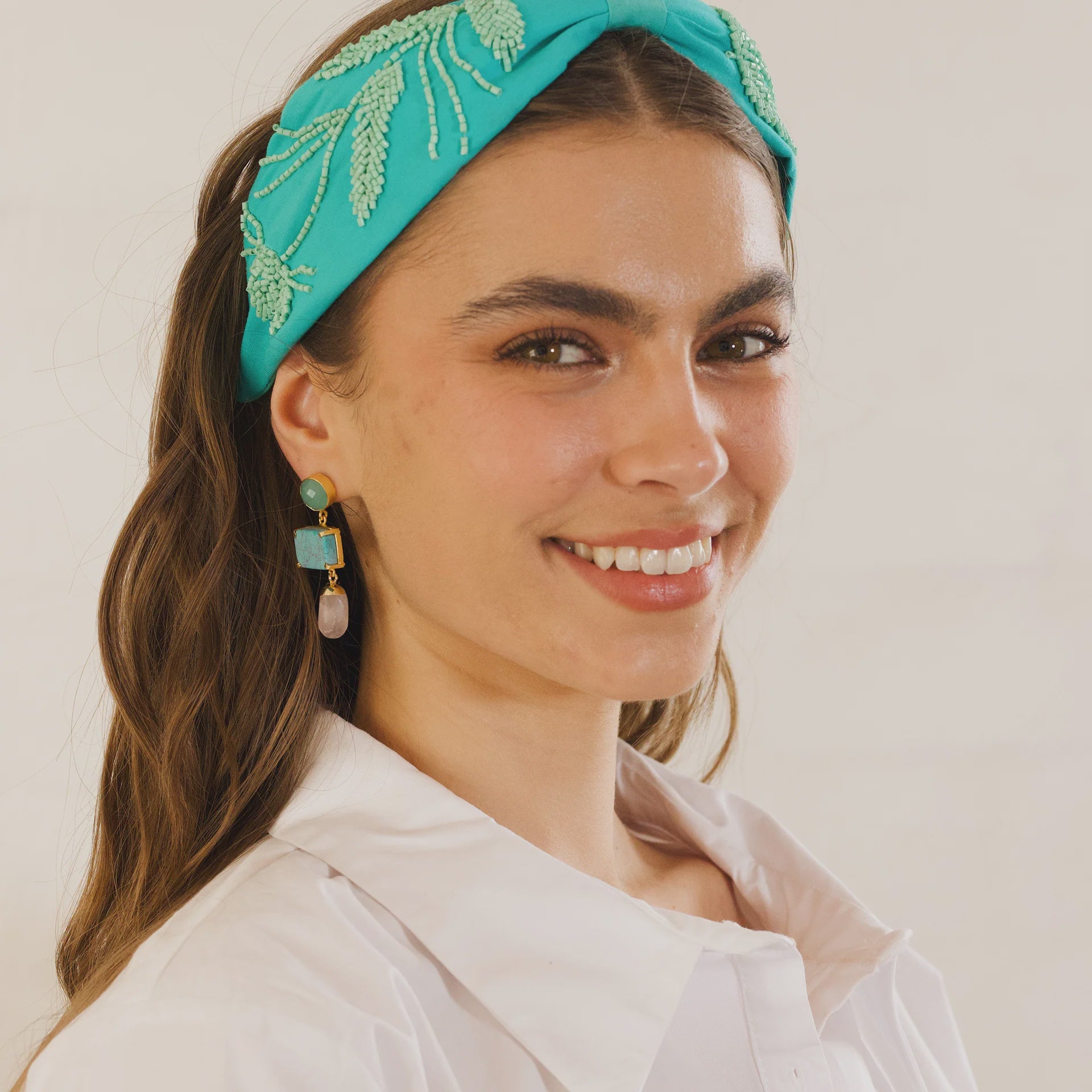 Heather Beaded Headband