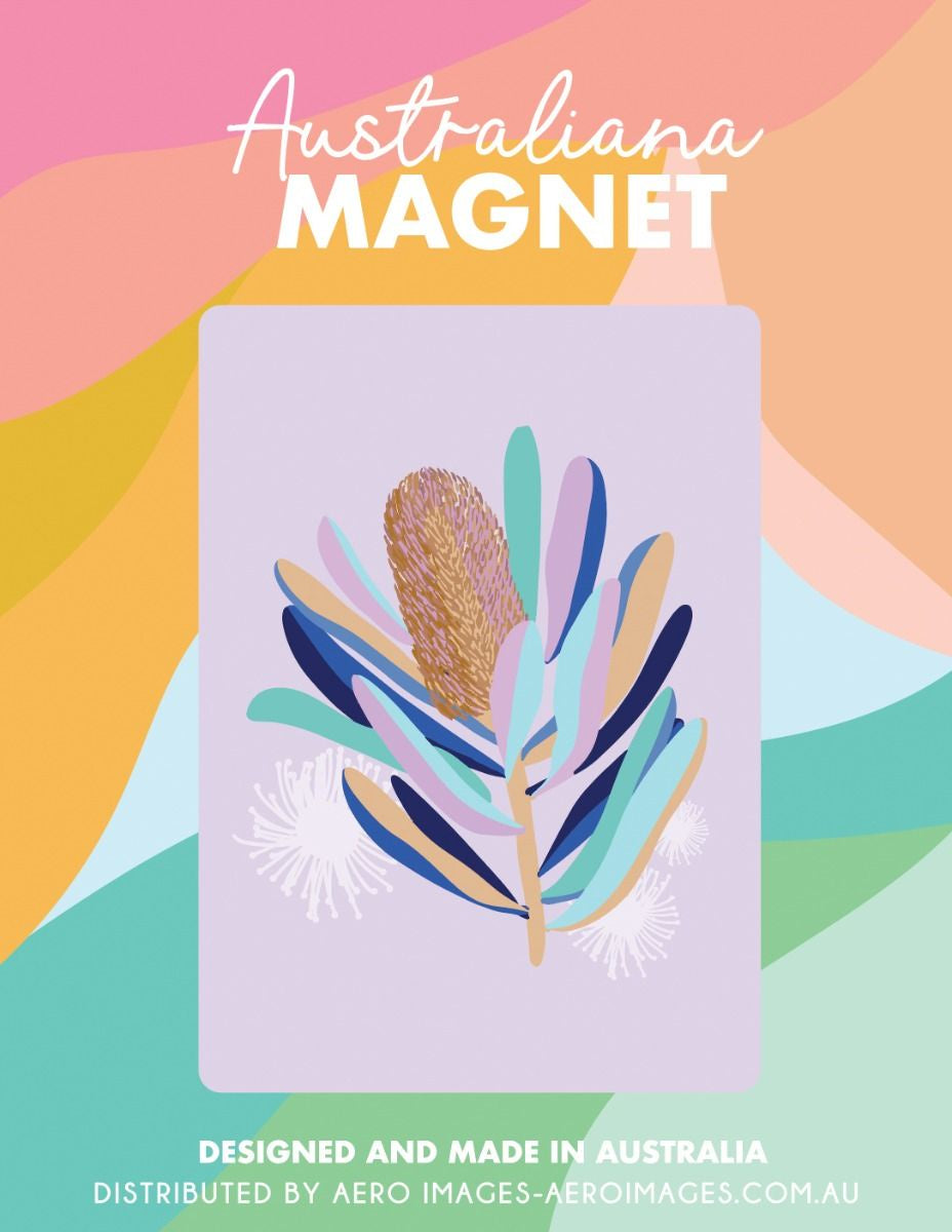 Australiana Fridge Magnet - Banksia