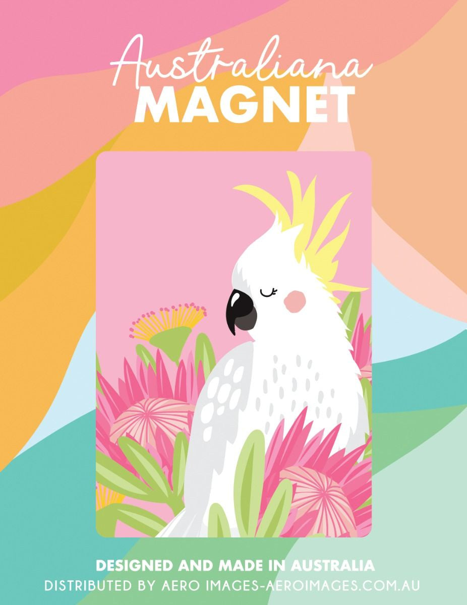 Australiana Fridge Magnet - Pink Cockatoo