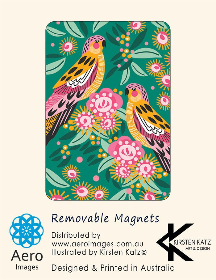 Australiana Fridge Magnet - Princess Parrots