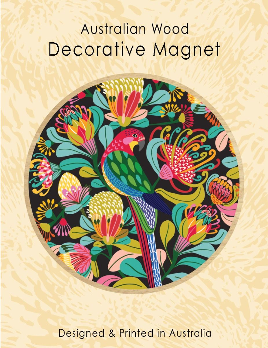 Australian Wood Magnet - Rosella