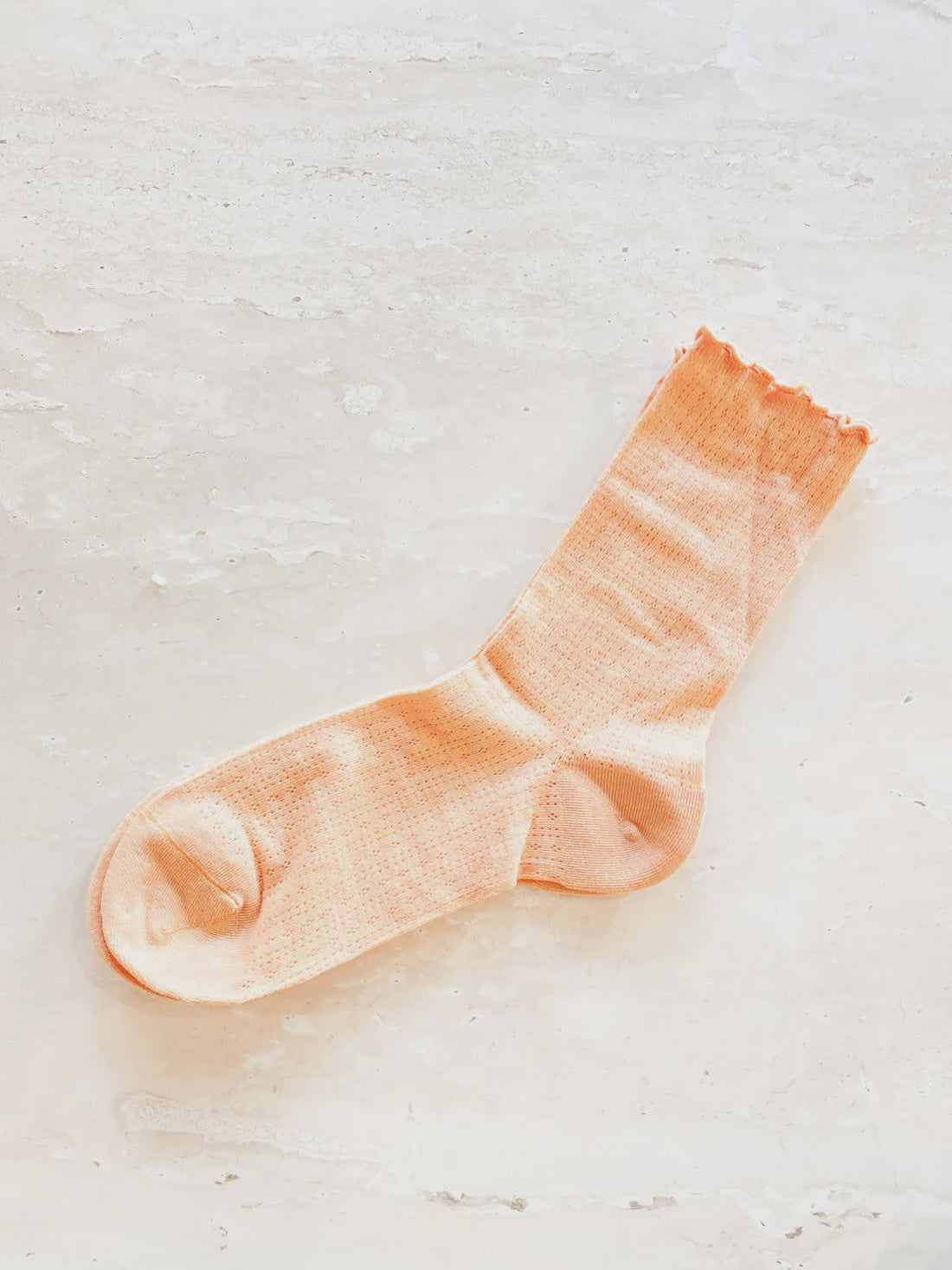 Marshmallow Frill Socks - Peach
