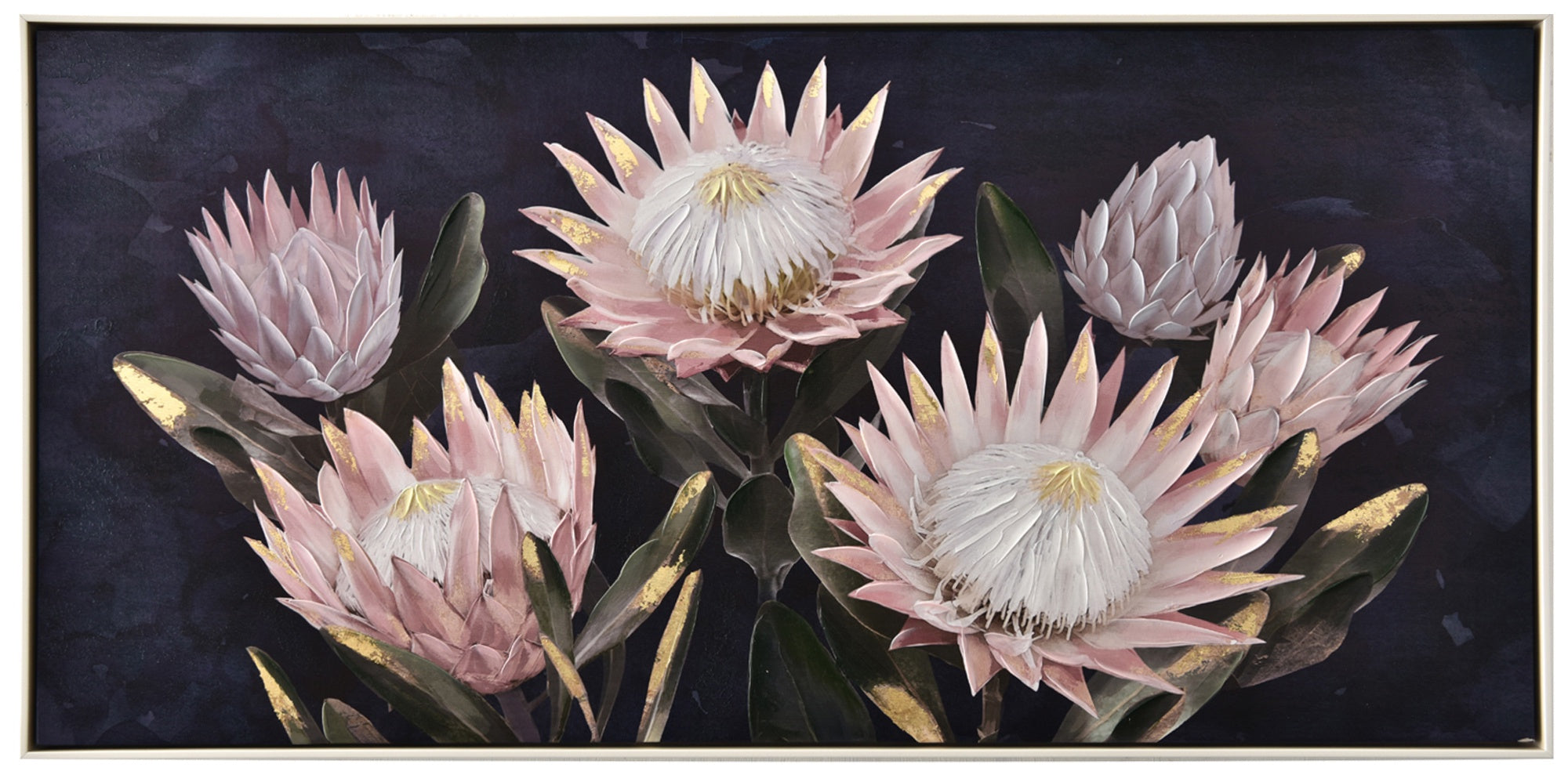 Night Proteas Framed Painting Wall Art 123 x 63cm