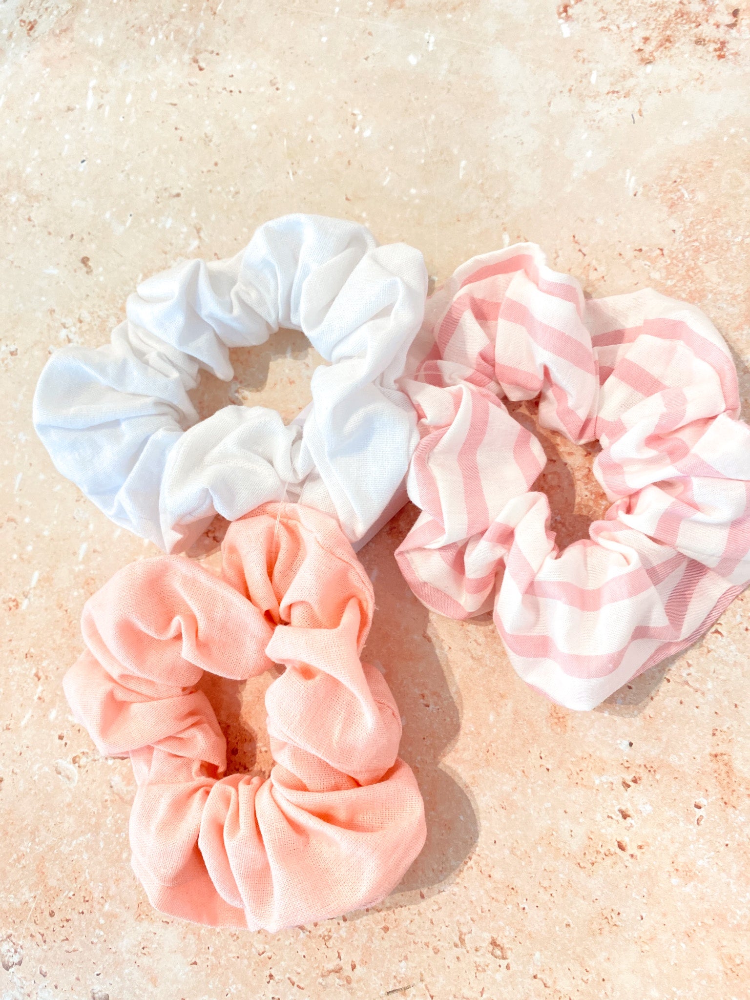 Pink Cotton Scrunchie Pack